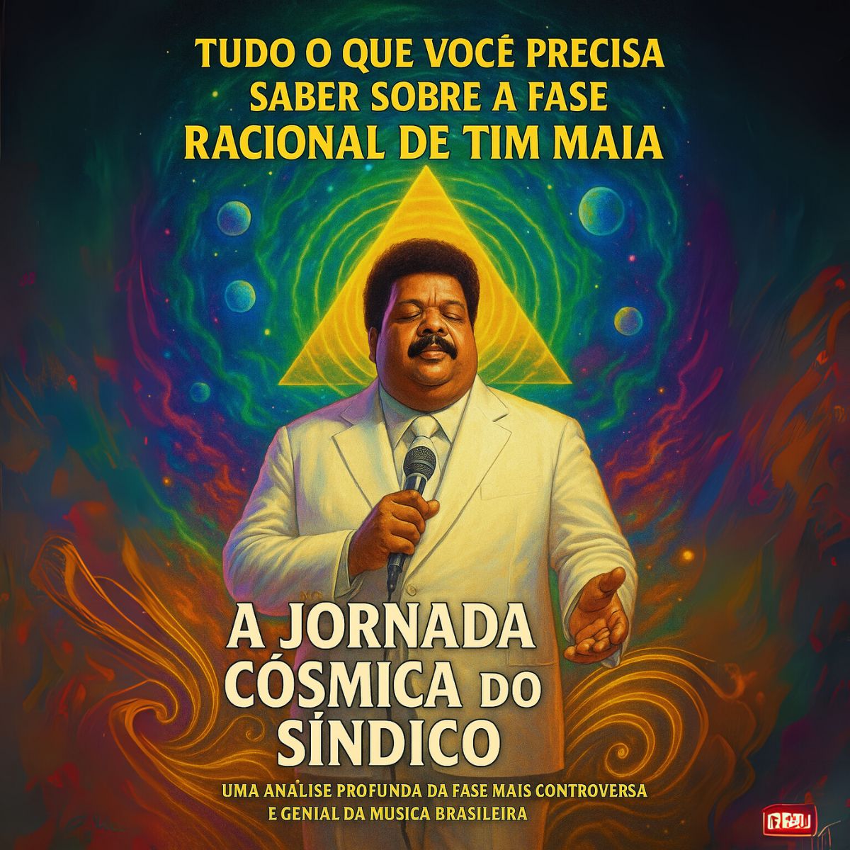 Capa do eBook 'A Jornada Cósmica do Síndico' sobre Tim Maia Racional